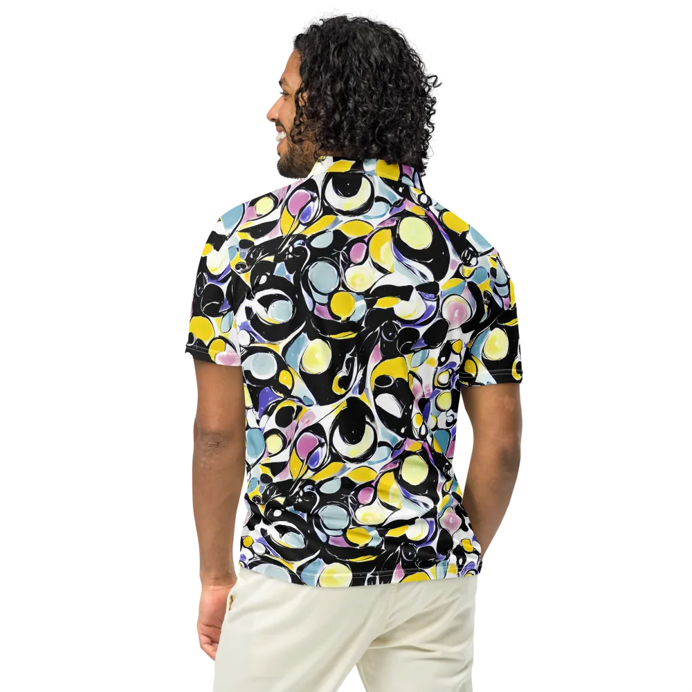 Electric Bubblegum on Men's Slim Fit Polo Shirt — Back