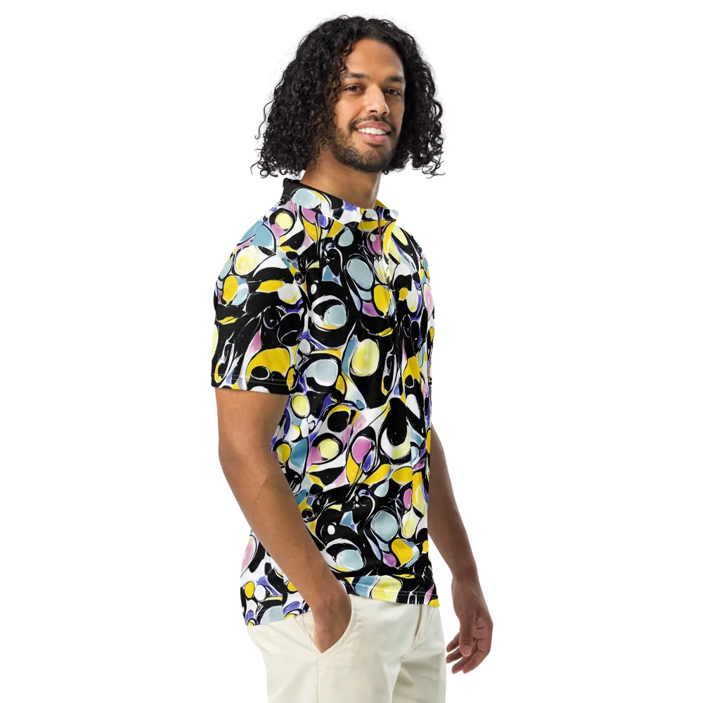 Electric Bubblegum on Men's Slim Fit Polo Shirt — Right Front