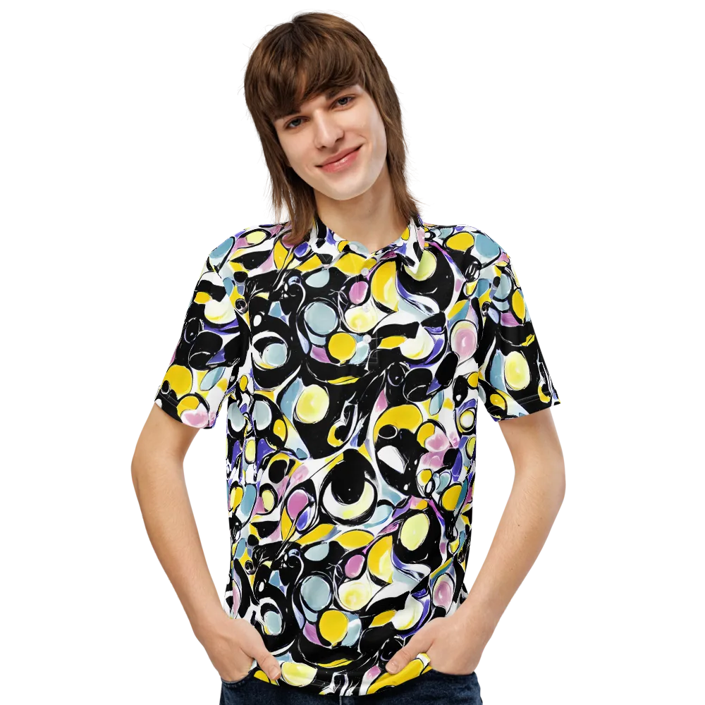 Electric Bubblegum on Men's Slim Fit Polo Shirt — Front