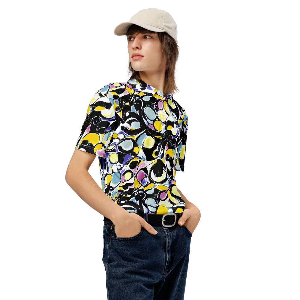 Electric Bubblegum on Men's Slim Fit Polo Shirt — Right Front
