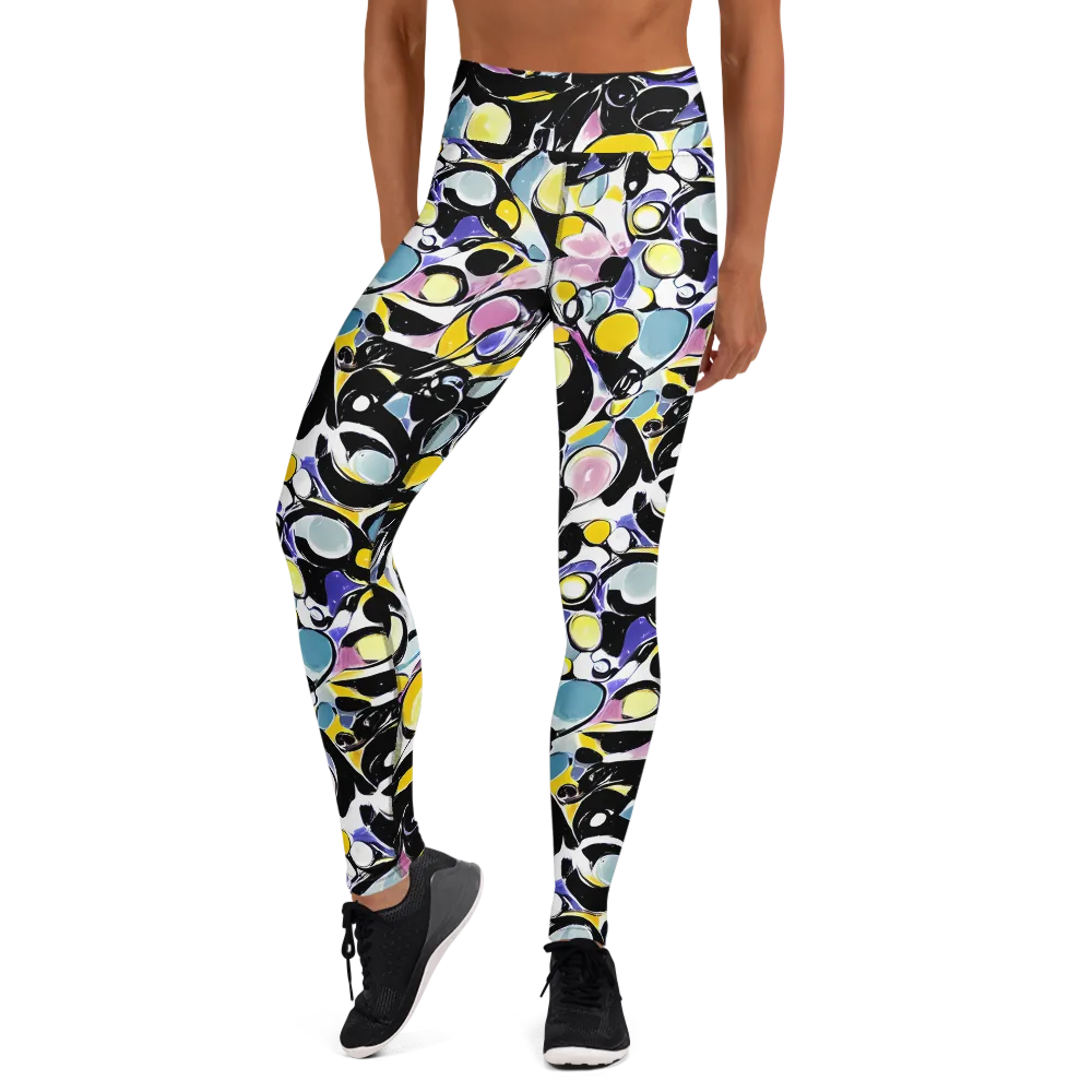 Electric Bubblegum on Yoga Leggings — Front