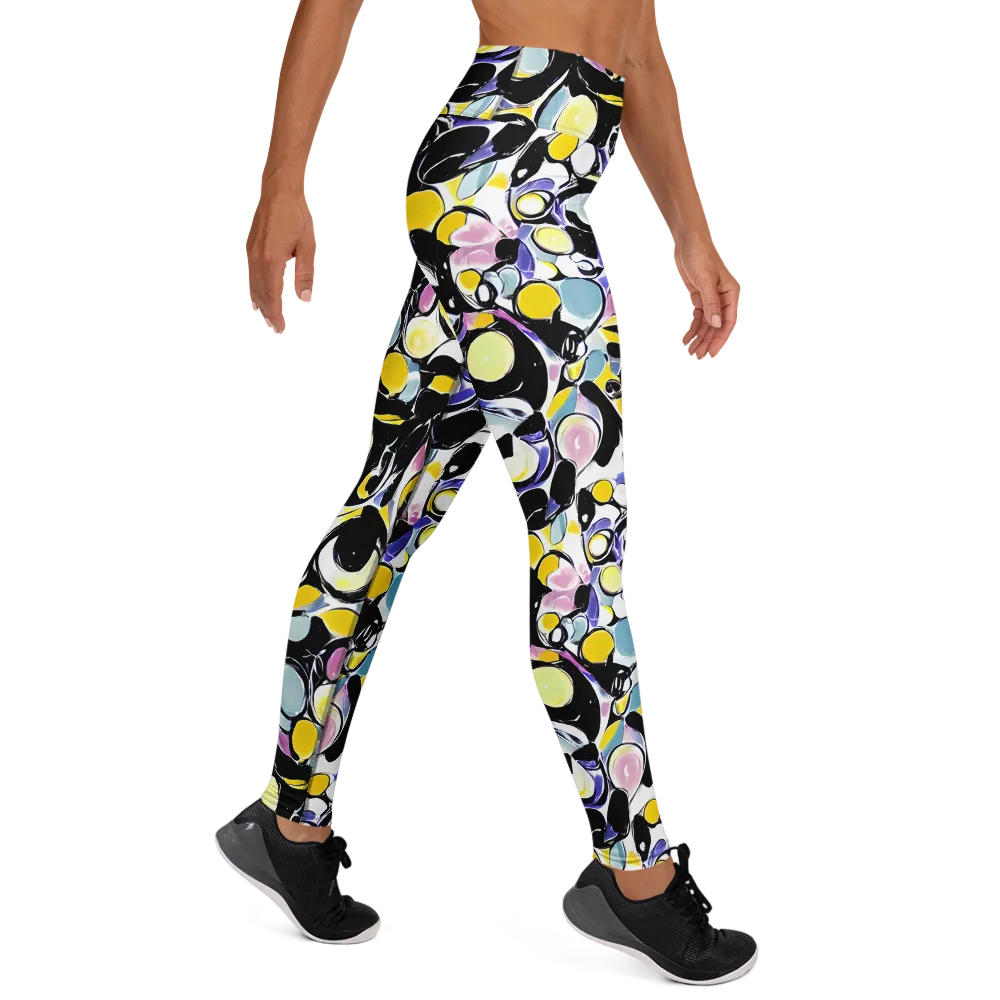 Electric Bubblegum on Yoga Leggings — Right