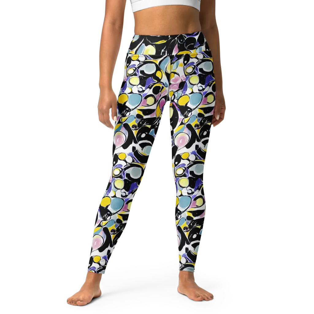 Electric Bubblegum on Yoga Leggings — Front