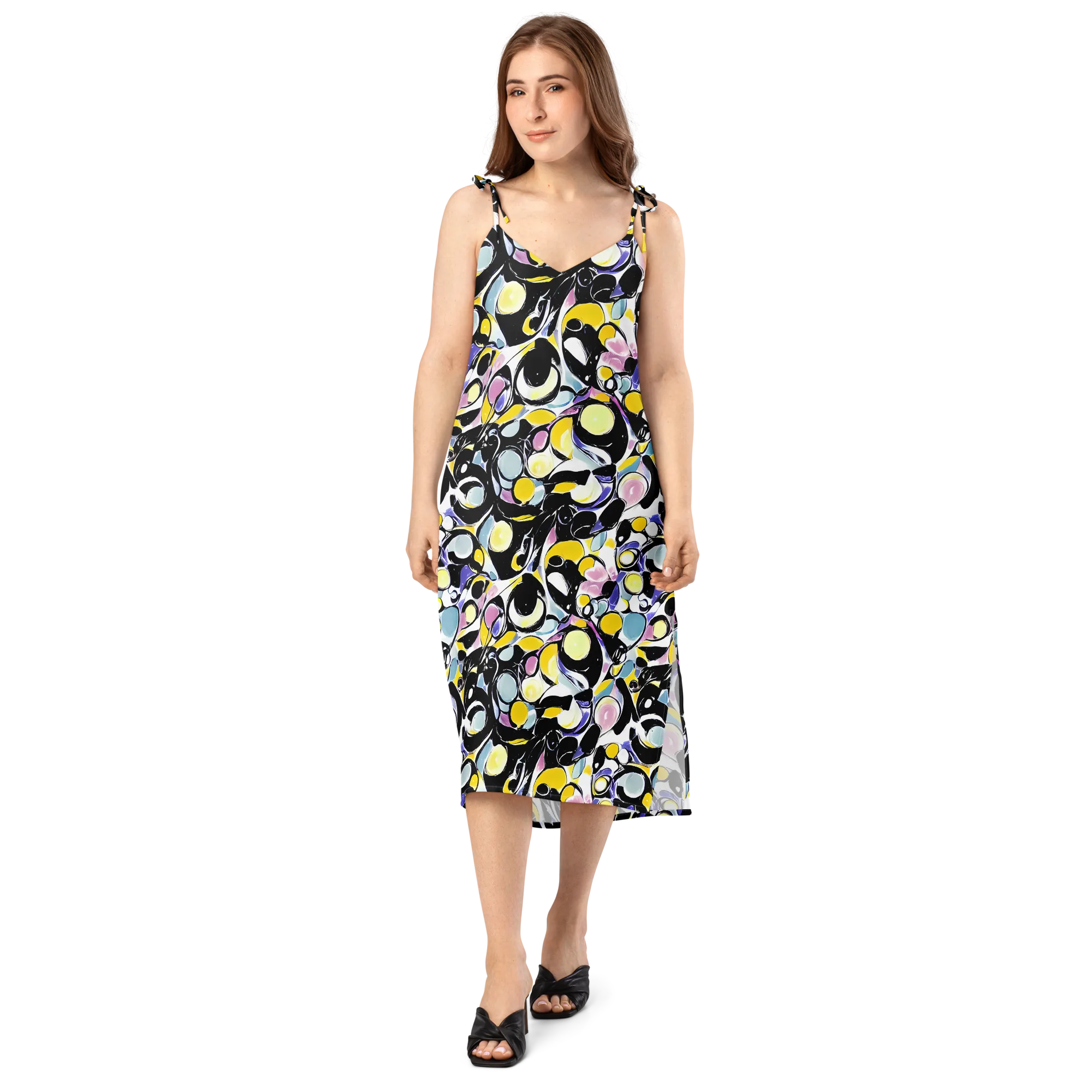 Electric Bubblegum on Slip Dress — Front