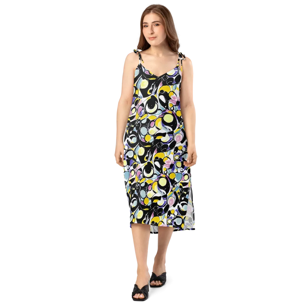 Electric Bubblegum on Slip Dress — Front