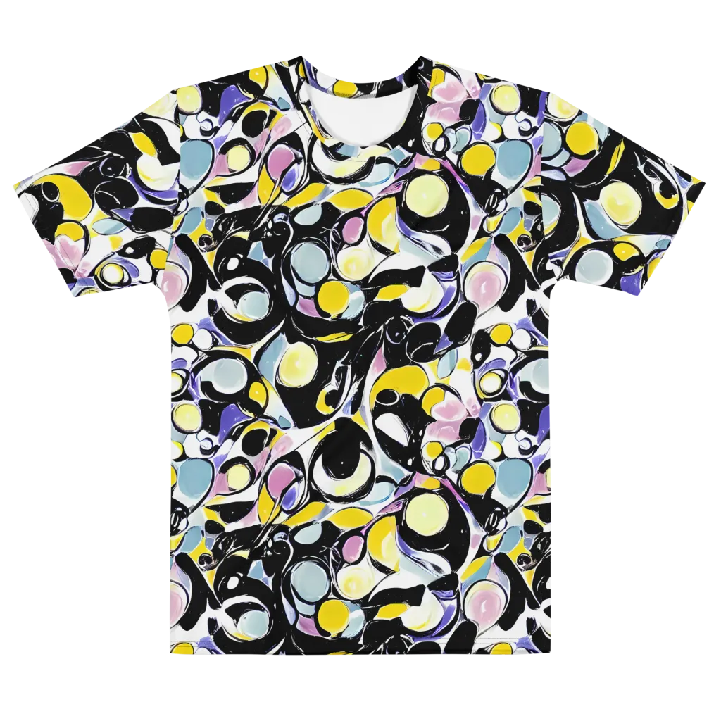 Electric Bubblegum on Men's Cotton Crew Neck T-Shirt — Front