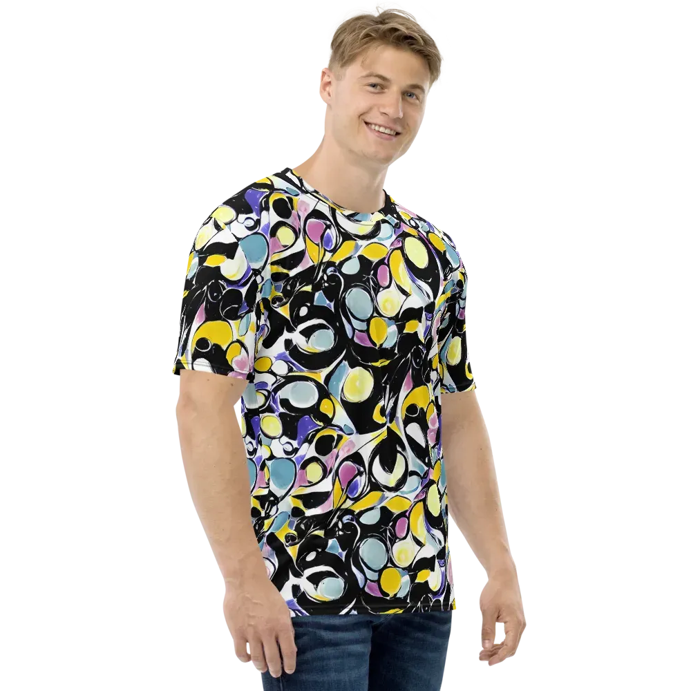 Electric Bubblegum on Men's Crew Neck T-Shirt — Right