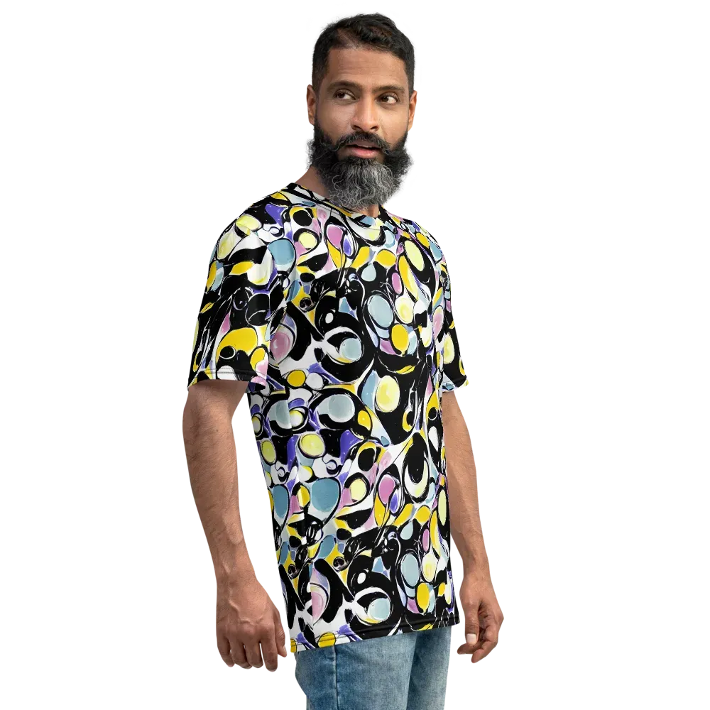 Electric Bubblegum on Men's Crew Neck T-Shirt — Right