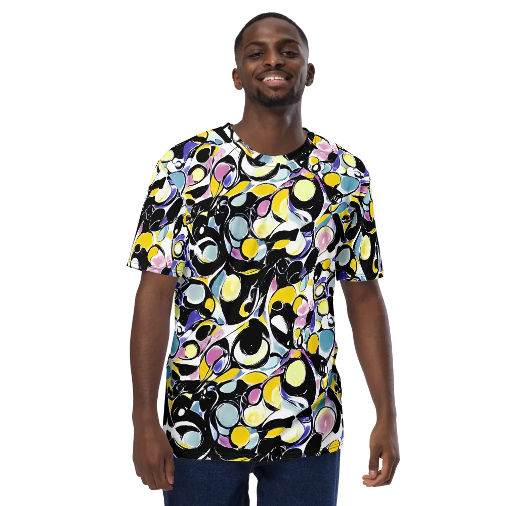 Electric Bubblegum on Men's Crew Neck T-Shirt — Front