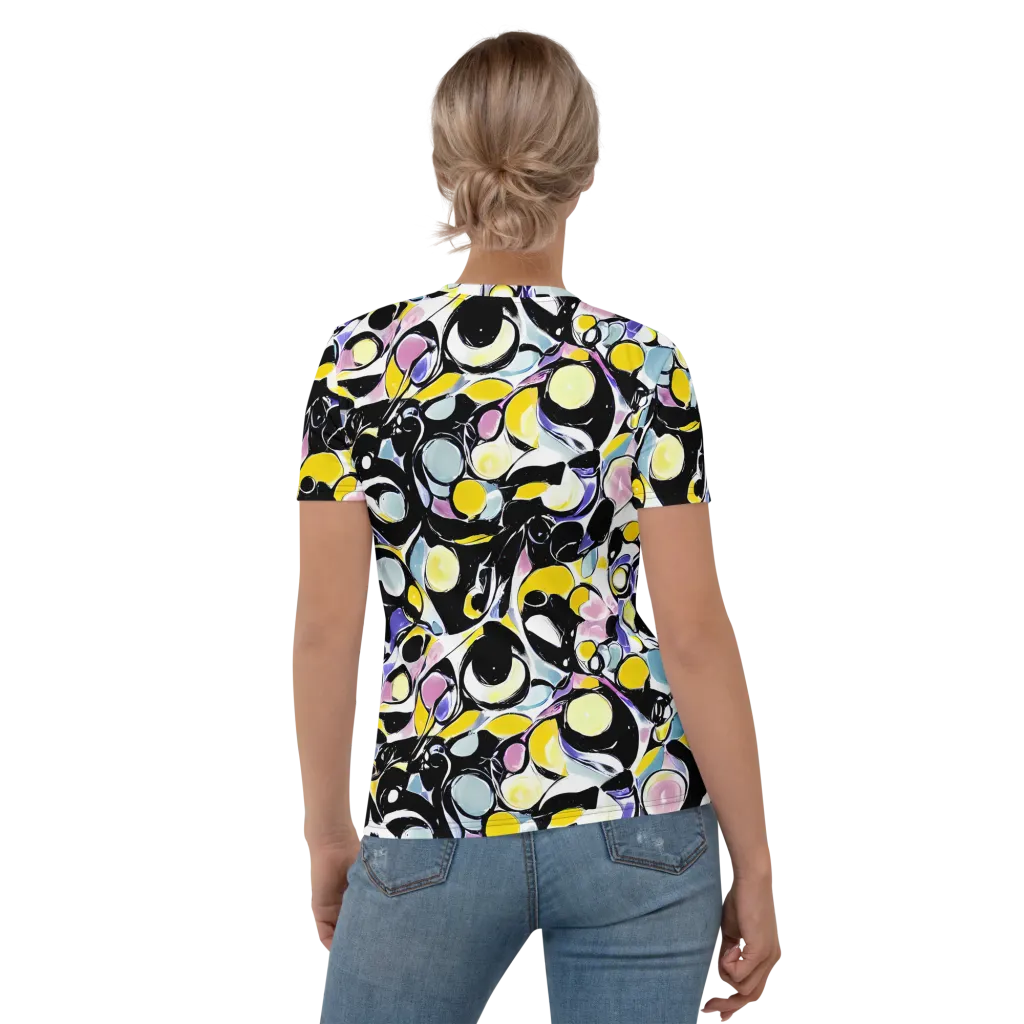 Electric Bubblegum on Women's Crew Neck T-Shirt — Back