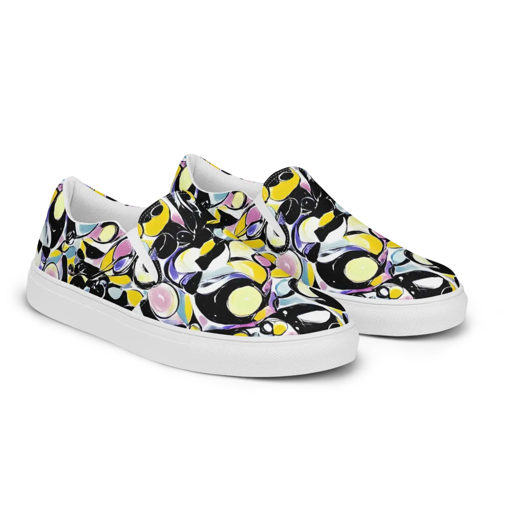 Electric Bubblegum on Men's Slip-On Canvas Shoes — Right Front