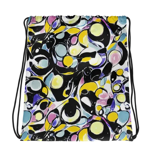Electric Bubblegum on a Drawstring Bag