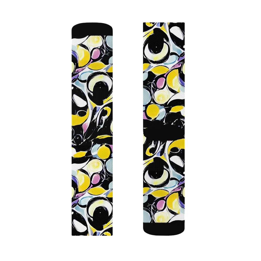 Electric Bubblegum on Socks — Left Sock