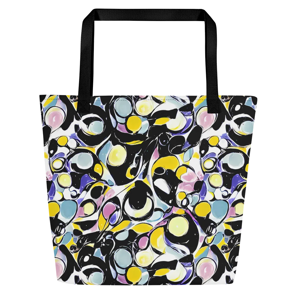 Electric Bubblegum on Large Tote Bag W/ Pocket — Front