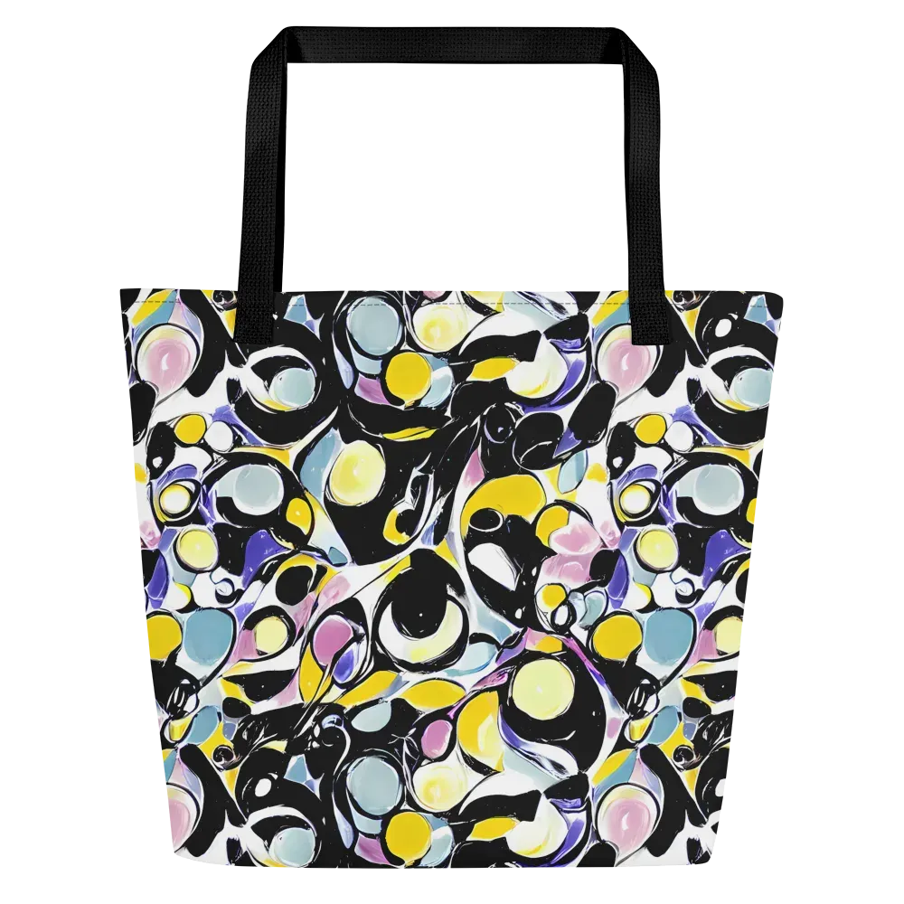Electric Bubblegum on Large Tote Bag W/ Pocket — Front