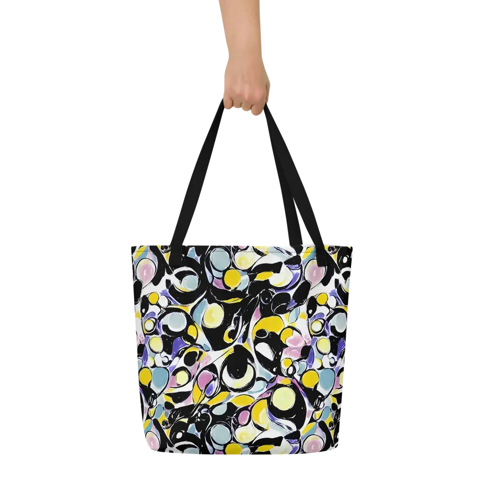 Electric Bubblegum on Large Tote Bag W/ Pocket — Front