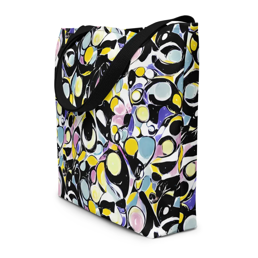 Electric Bubblegum on Large Tote Bag W/ Pocket — Front