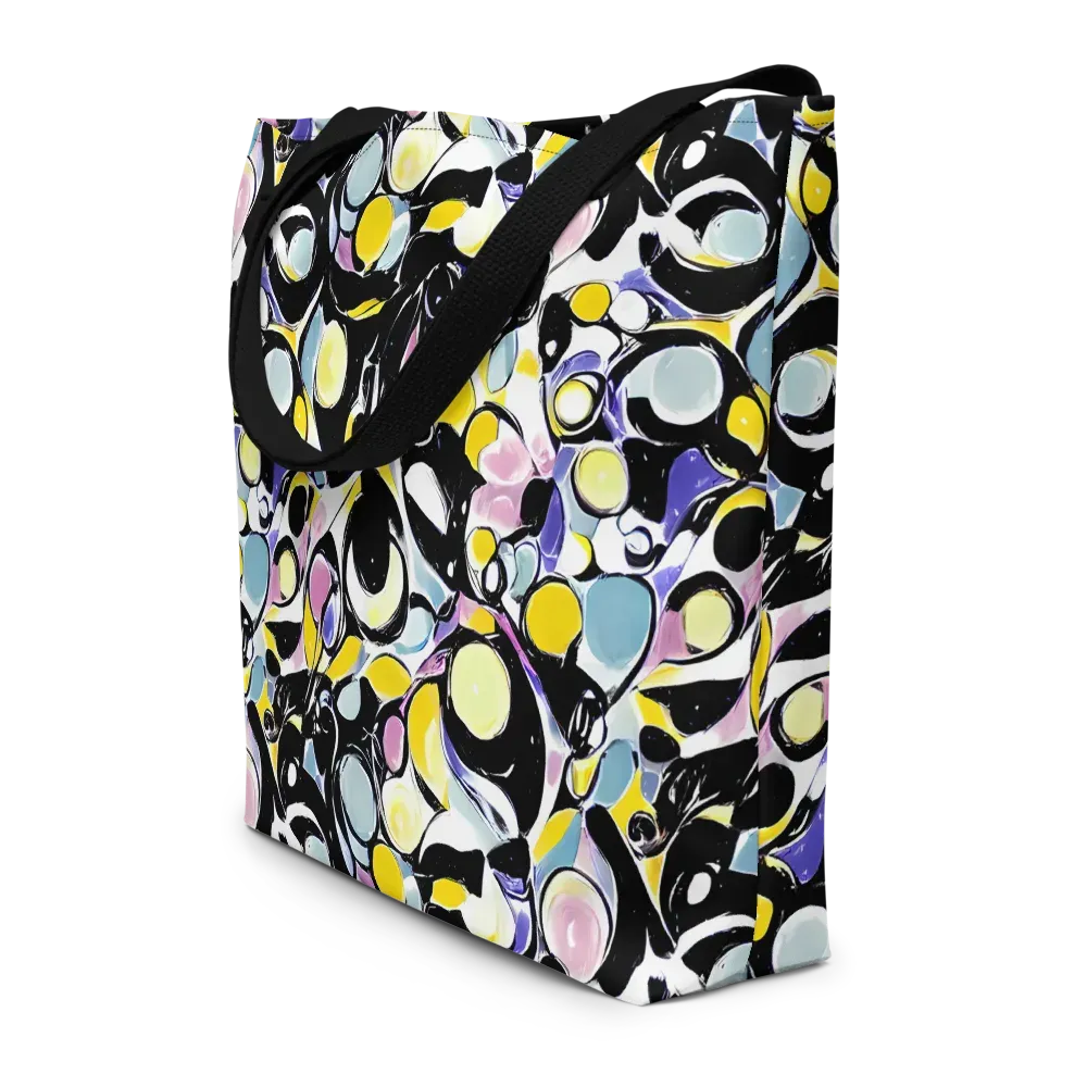 Electric Bubblegum on Large Tote Bag W/ Pocket — Front