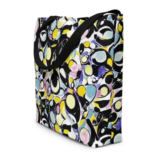 Electric Bubblegum on a Large Tote Bag W/ Pocket