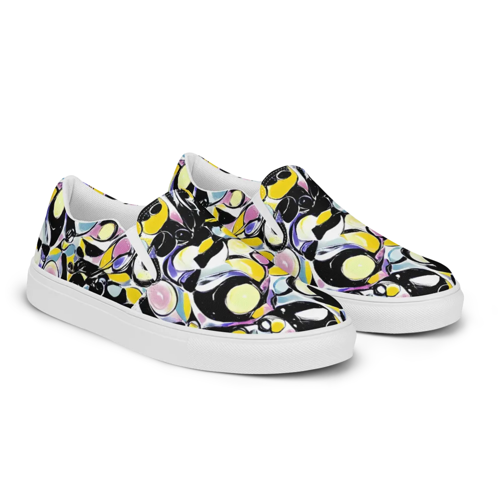 Electric Bubblegum on Women's Slip-On Canvas Shoes — Right Front