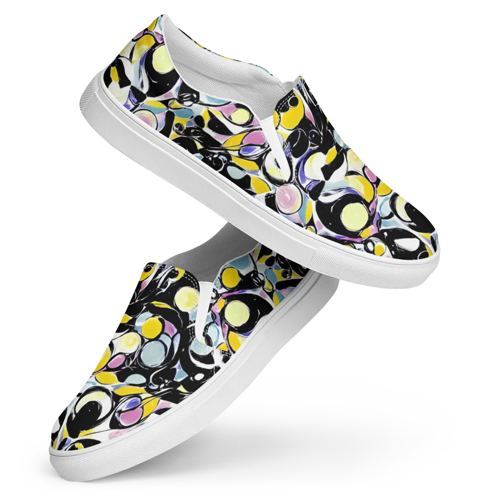 Electric Bubblegum on Women's Slip-On Canvas Shoes — Front