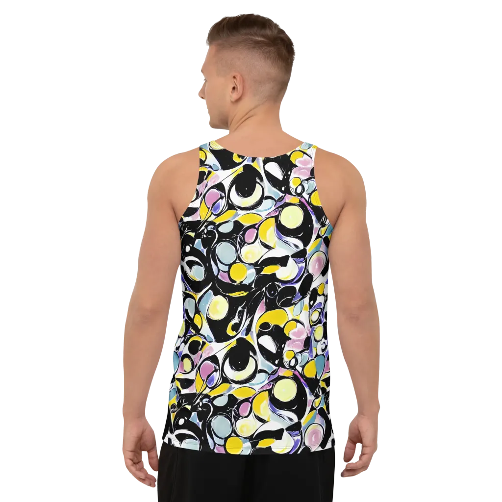 Electric Bubblegum on Men's Tank Top — Back