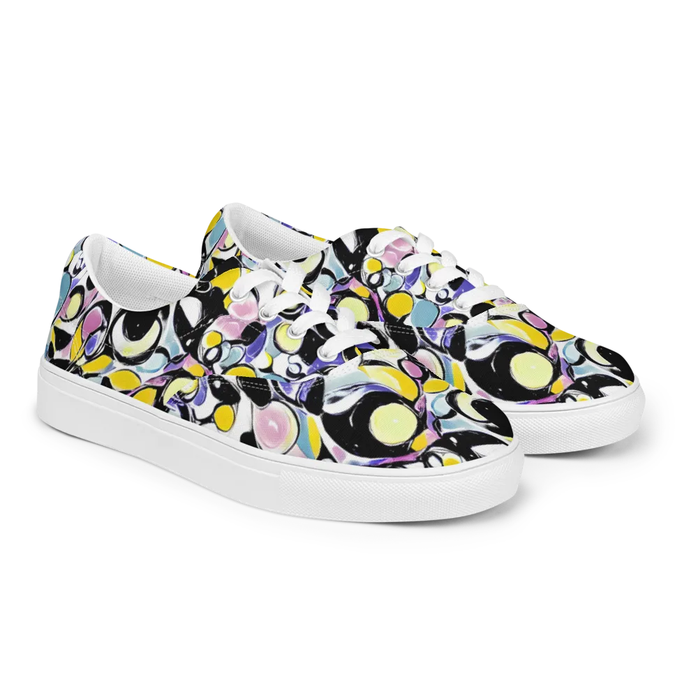 Electric Bubblegum on Men's Lace-Up Canvas Shoes — Right Front