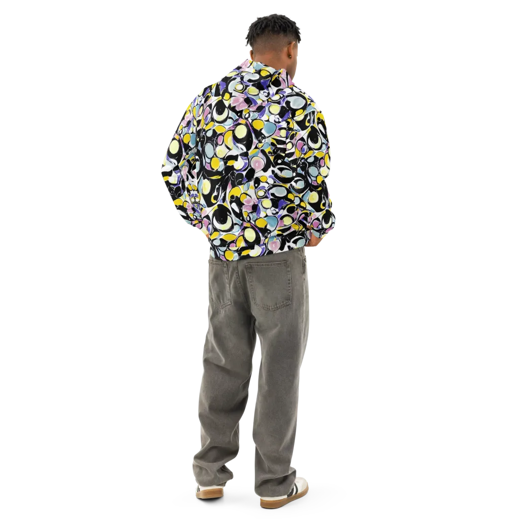 Electric Bubblegum on Cotton Hoodie — Back