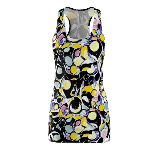 Electric Bubblegum on a Racerback Dress