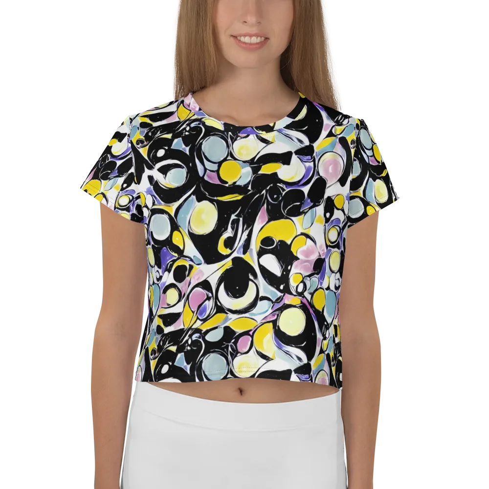 Electric Bubblegum on Crop Tee — Front