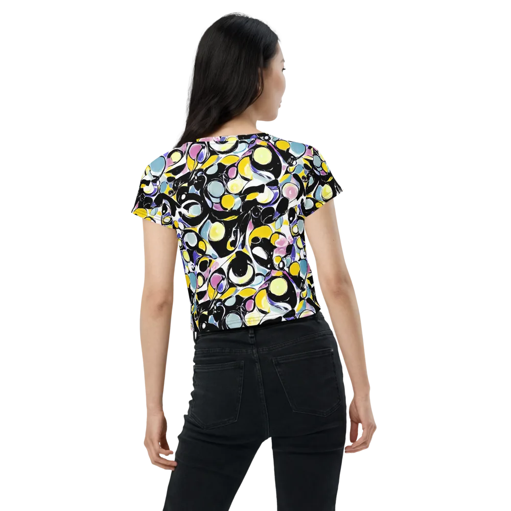 Electric Bubblegum on Crop Tee — Back