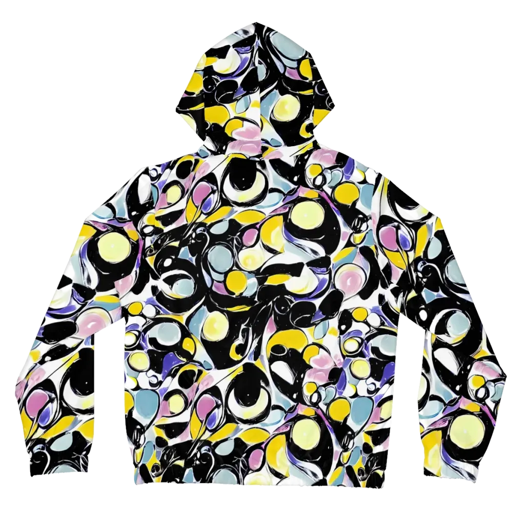Electric Bubblegum on Women's Full-Zip Hoodie — Back