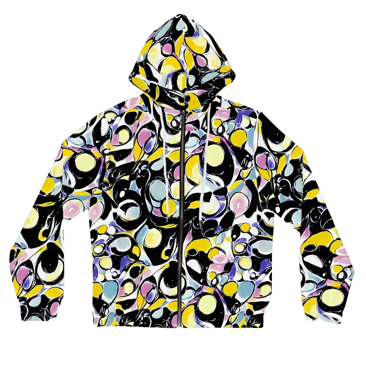 Electric Bubblegum on Women's Full-Zip Hoodie — Front