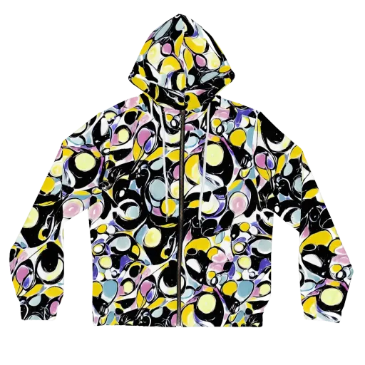 Electric Bubblegum on a Women's Full-Zip Hoodie