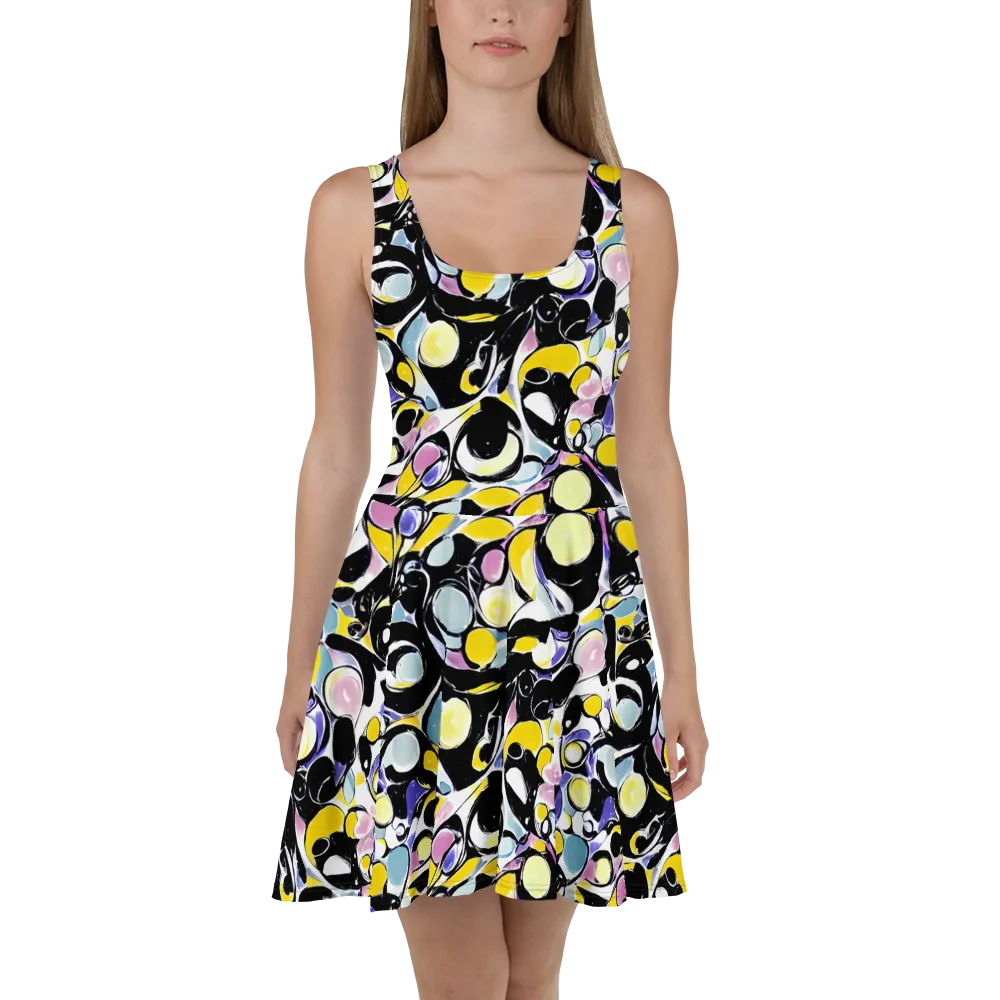 Electric Bubblegum on Skater Dress — Front