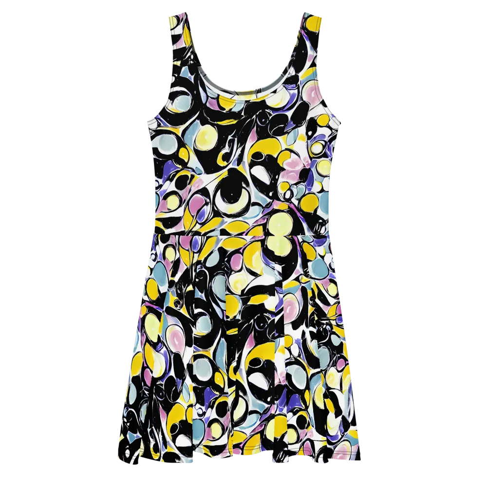 Electric Bubblegum on Skater Dress — Front