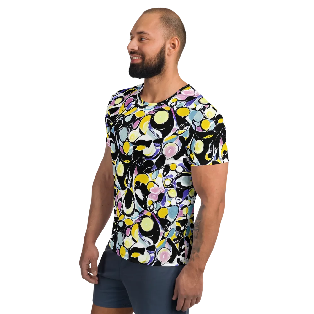 Electric Bubblegum on Men's Athletic T-Shirt — Left