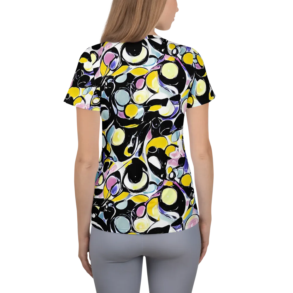 Electric Bubblegum on Women's Athletic T-Shirt — Back