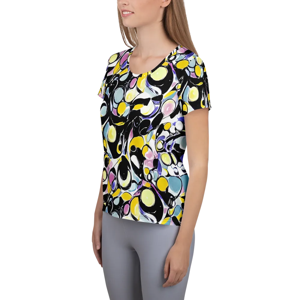 Electric Bubblegum on Women's Athletic T-Shirt — Left