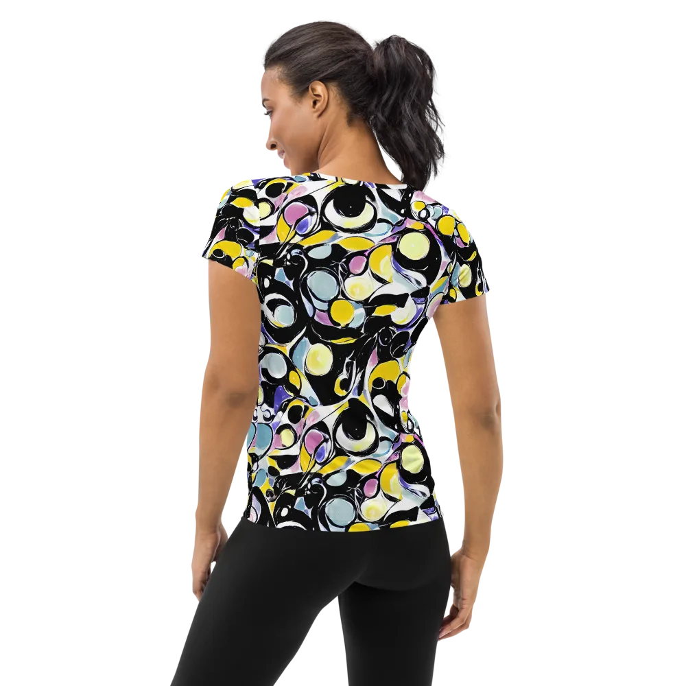 Electric Bubblegum on Women's Athletic T-Shirt — Back
