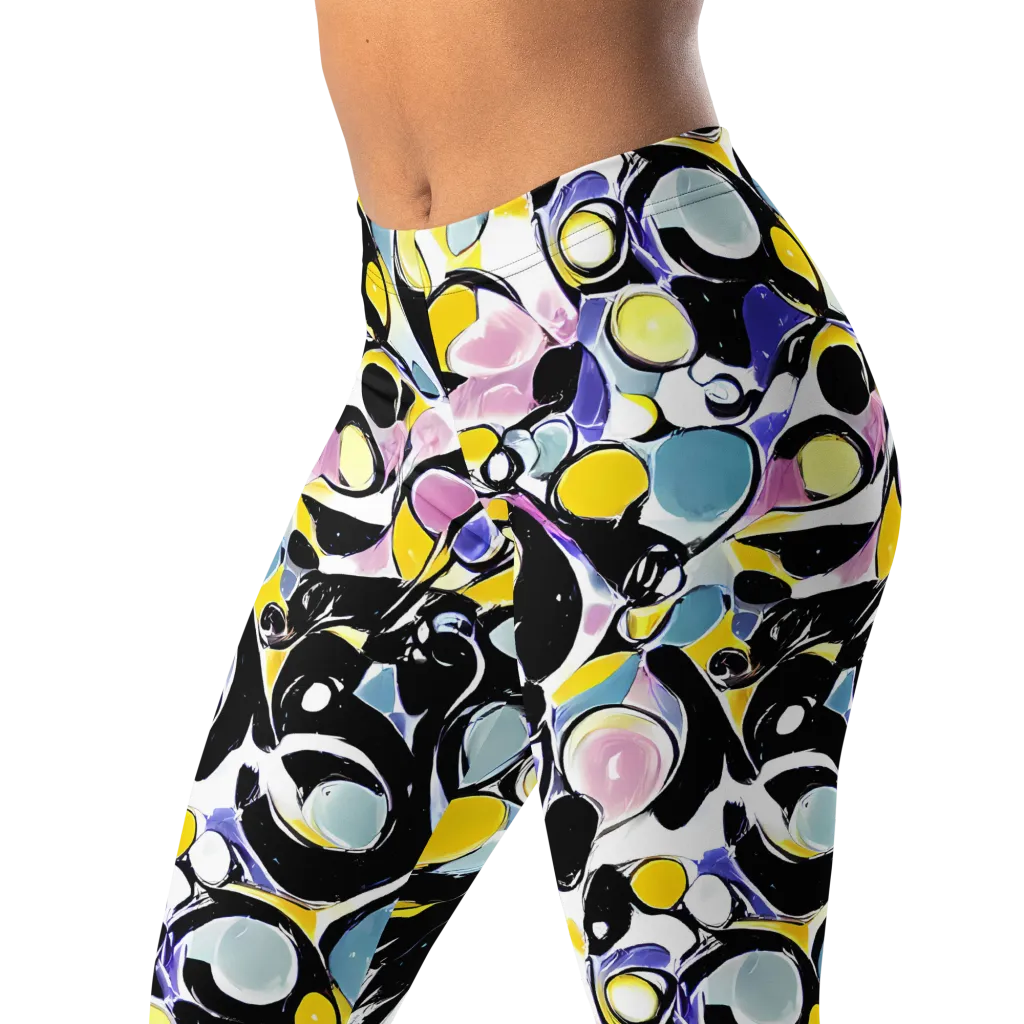 Electric Bubblegum on Leggings — Left Front