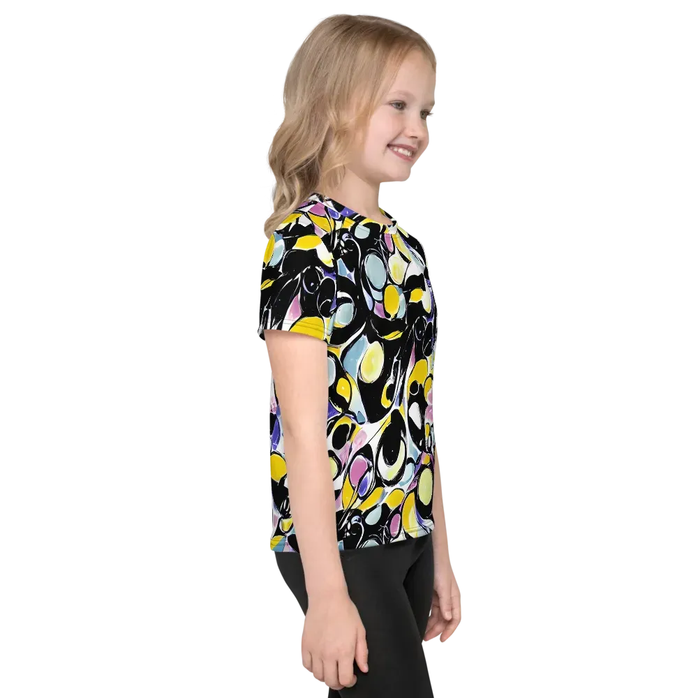 Electric Bubblegum on Kids Crew Neck T-Shirt — Right