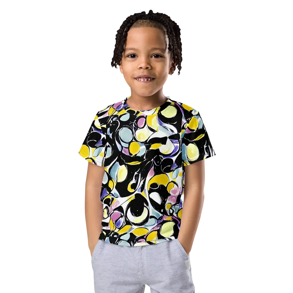 Electric Bubblegum on Kids Crew Neck T-Shirt — Front