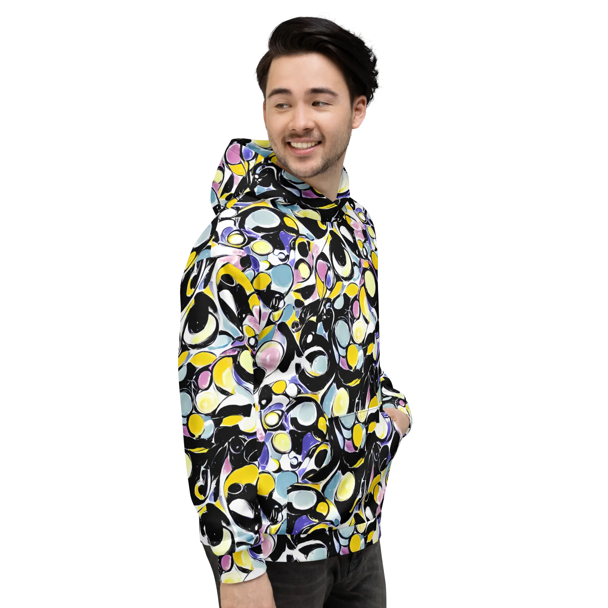 Electric Bubblegum on Hoodie — Right