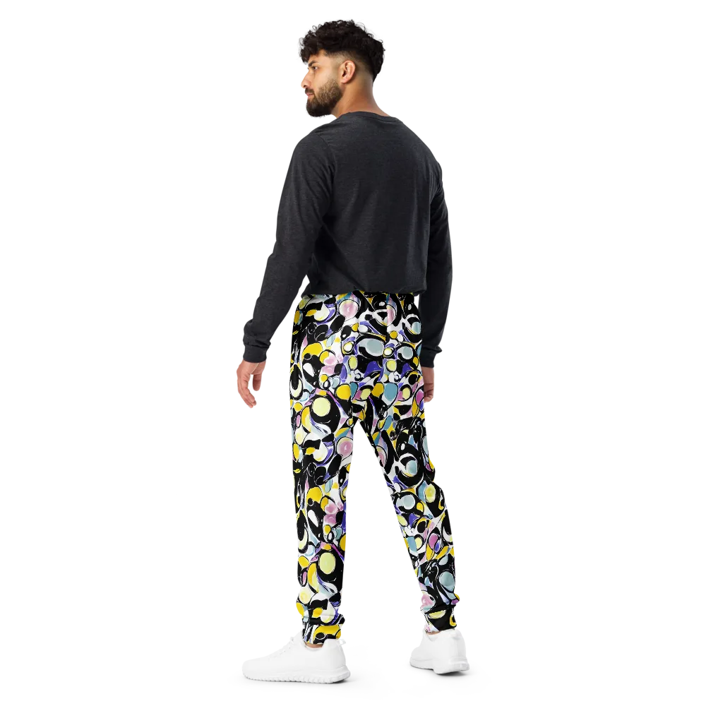 Electric Bubblegum on Men's Joggers — Back
