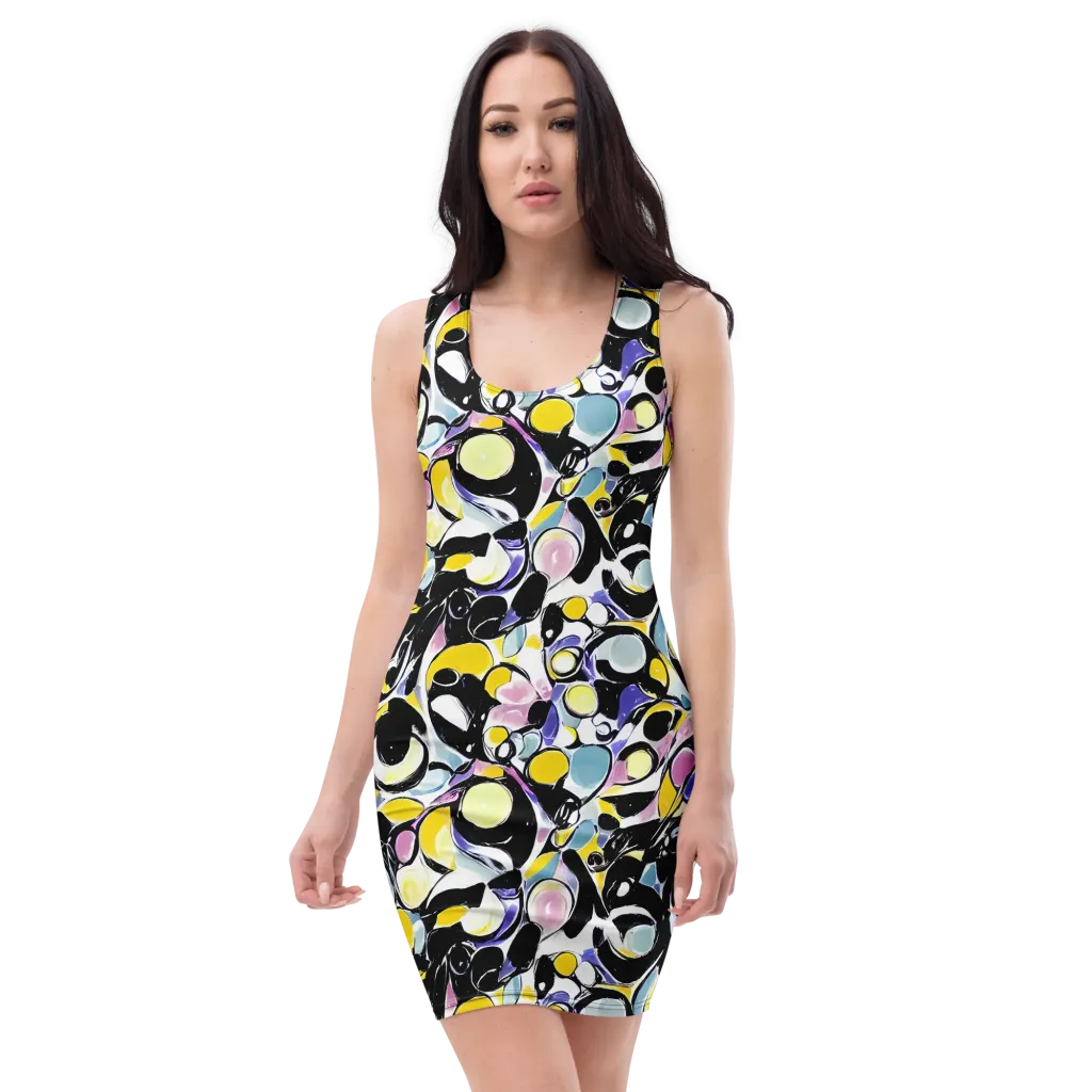 Electric Bubblegum on Bodycon Dress — Front