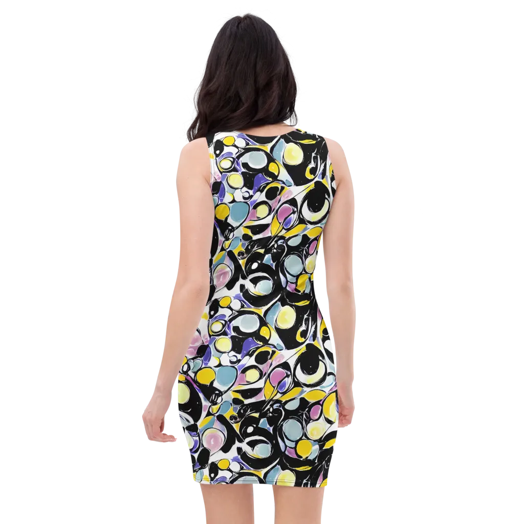 Electric Bubblegum on Bodycon Dress — Back