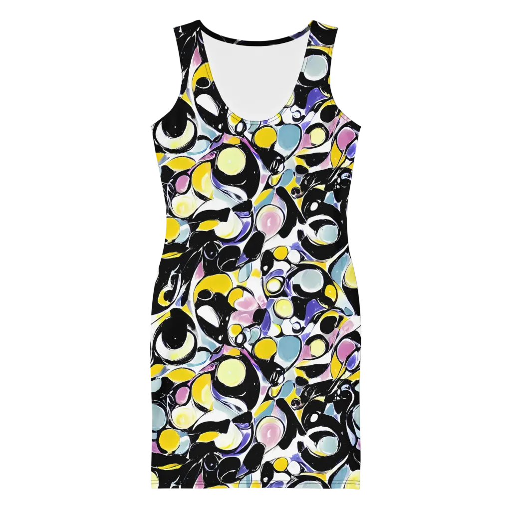 Electric Bubblegum on Bodycon Dress — Front
