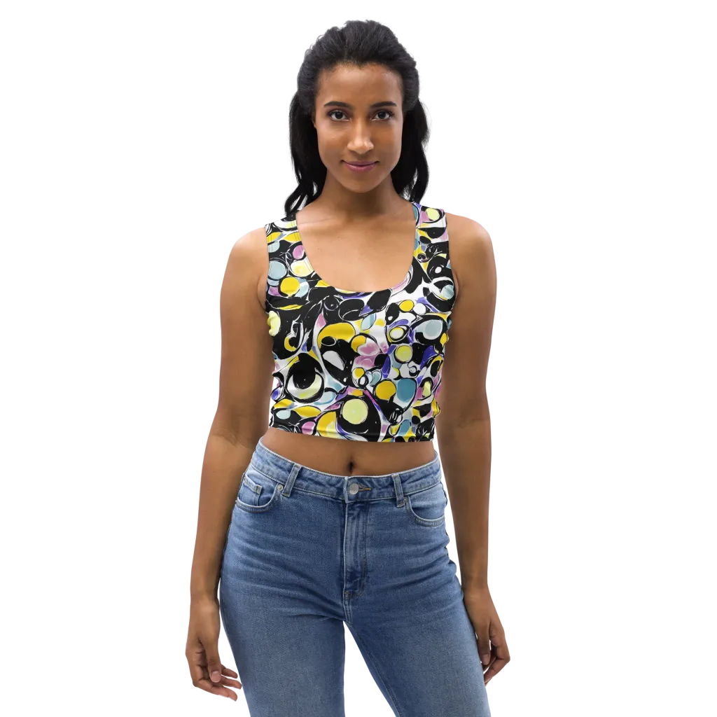 Electric Bubblegum on Crop Top — Front