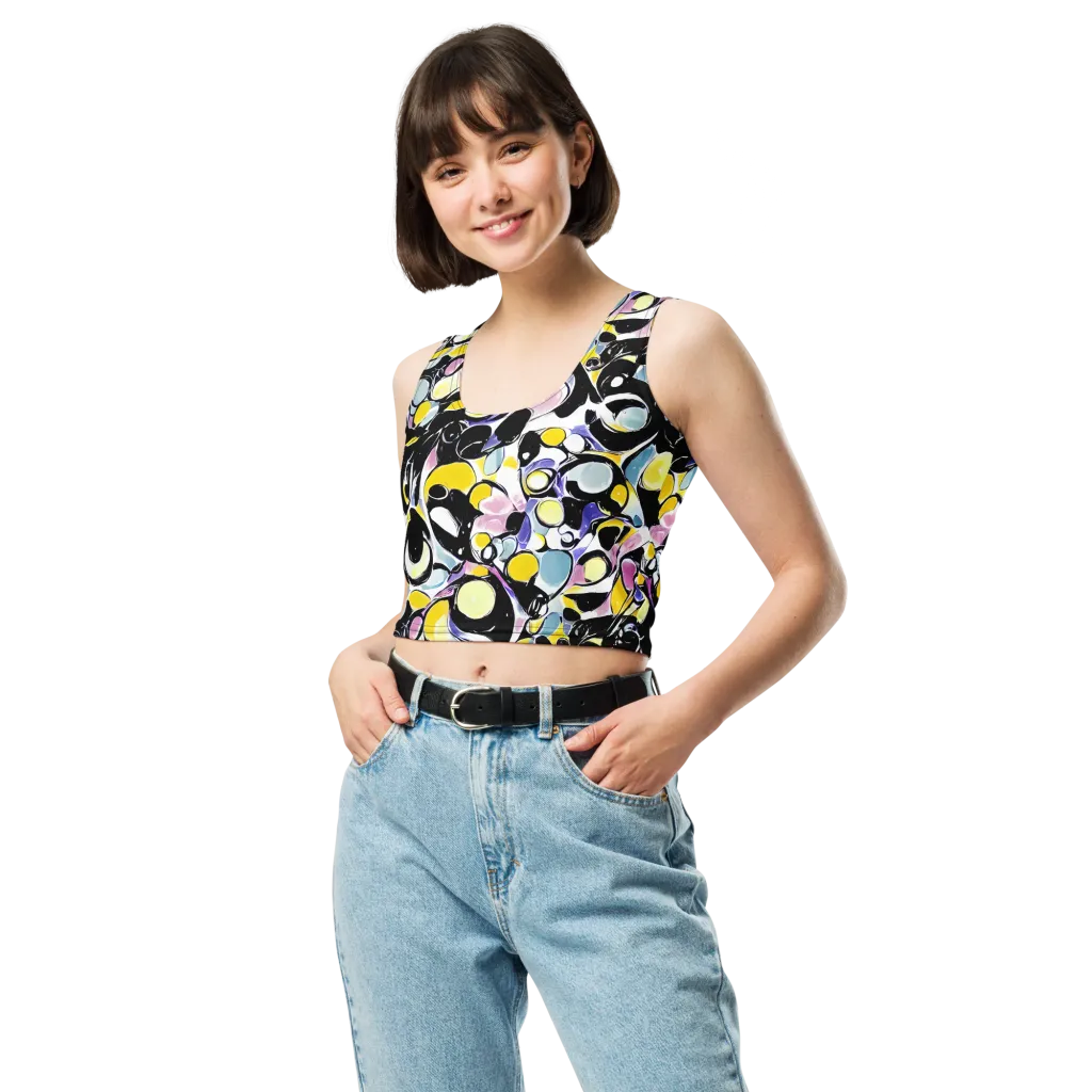 Electric Bubblegum on Crop Top — Front